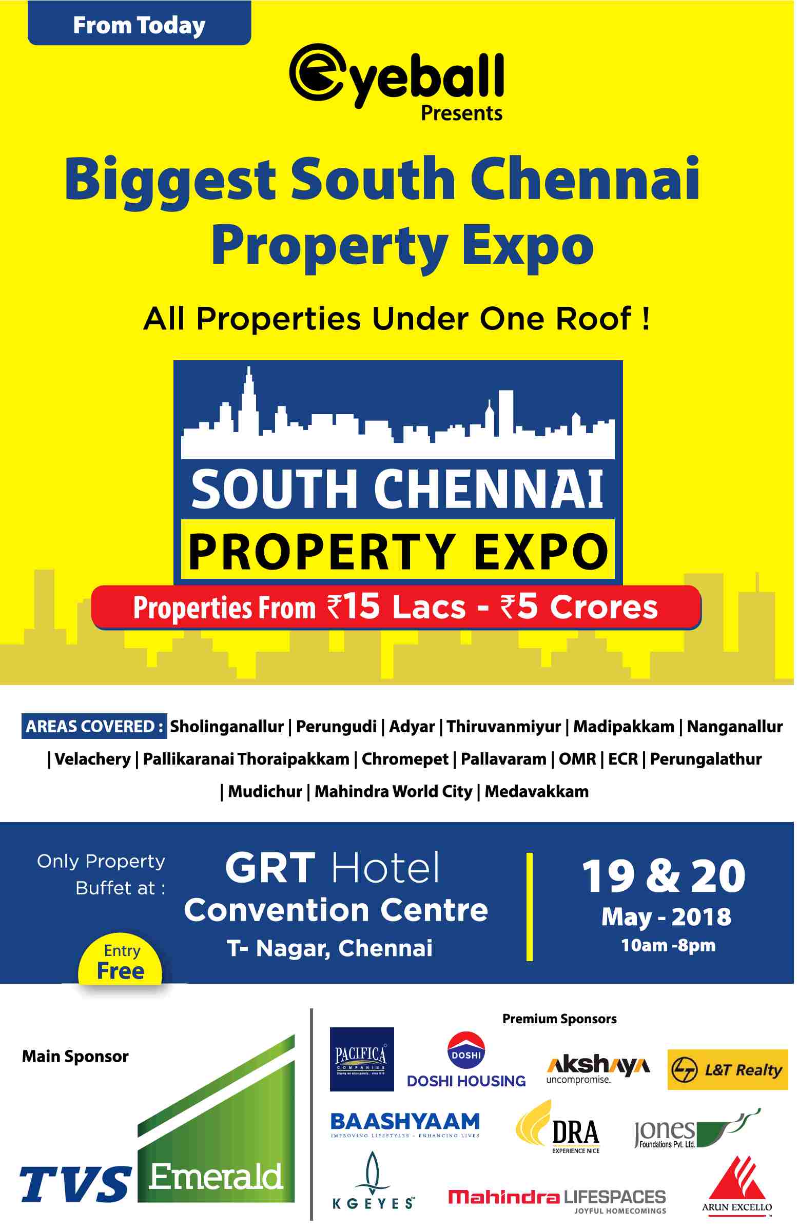 Eyeball presents Biggest South Chennai Property Expo 2018 Update